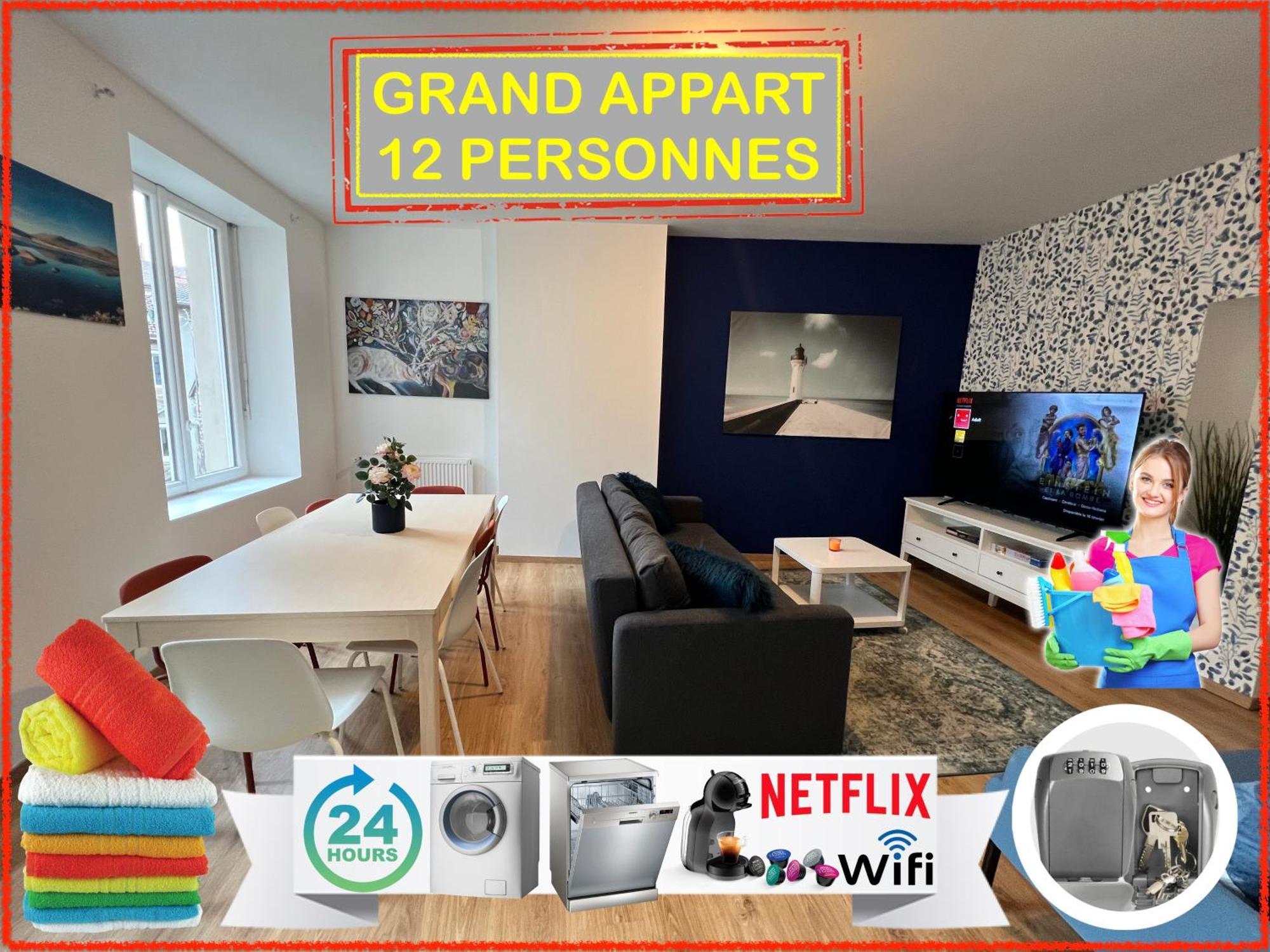 24 Chic & Cosy Grand Appart 88M2 Parking Gratuit Hypercentre Netflix Сент-Этьен Экстерьер фото